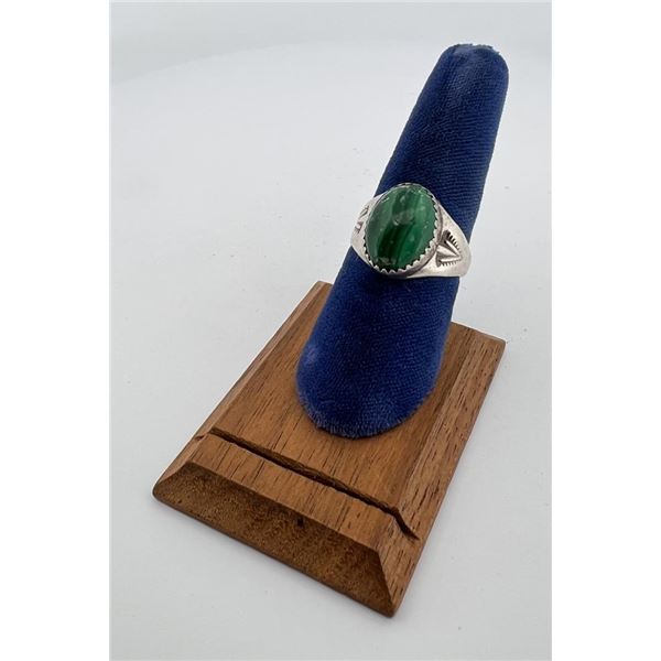 Navajo Sterling Silver Malachite Ring
