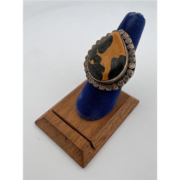Navajo Sterling Silver Bumblebee Jasper Ring