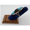 Image 2 : Zuni Sterling Silver Turquoise Jet Ring