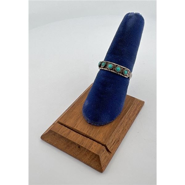 Zuni Sterling Silver Turquoise Ring