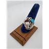 Image 1 : Navajo Sterling Silver Turquoise Coral Ring