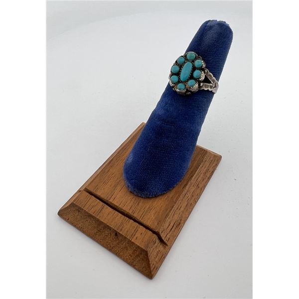 Zuni Sterling Silver Turquoise Ring