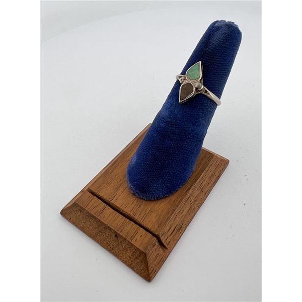 Zuni Sterling Silver Turquoise Inlay Ring