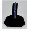 Image 1 : Art Deco Guilloche Enamel Sterling Silver Bracelet