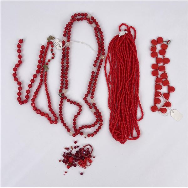 Collection of Red Trade Beads