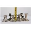 Image 10 : Lot of Weighted Sterling Silver Candlesticks