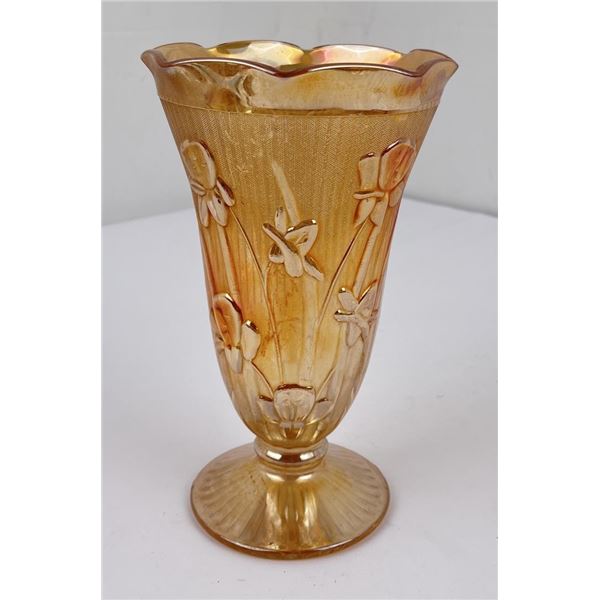 Jeannette Carnival Glass Vase