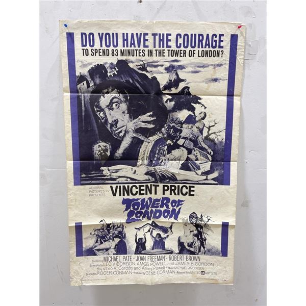 Vincent Price Tower of London Movie Poster