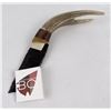 Image 7 : Bo Earls Handmade Obsidian Horn Handle Knife