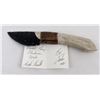 Image 7 : Bo Earls Handmade Obsidian Horn Handle Knife
