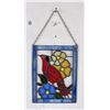 Image 2 : Stained Glass Cardinal Window