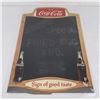 Image 1 : Coca Cola Chalkboard Store Display Sign