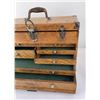 Image 4 : Antique Oak Machinists Tool Box