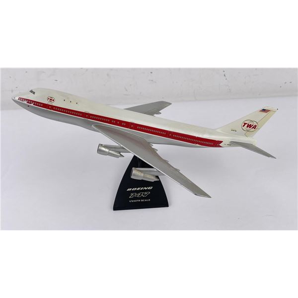 TWA Boeing 747 Plane Desk Model