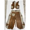 Image 1 : 1950s Leather Childs Cowboy Vest and Chaps