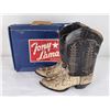 Image 1 : Tony Lama Python Snake Skin Cowboy Boots