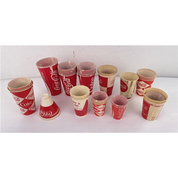 Collection of Paper Coca Cola Cups