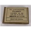 WW2 20 Round 30 Cal Dummy Cartridges M1906