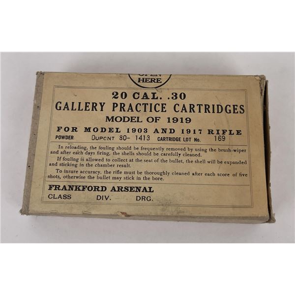 Model 1919 Gallery Practice .30 Cartridges