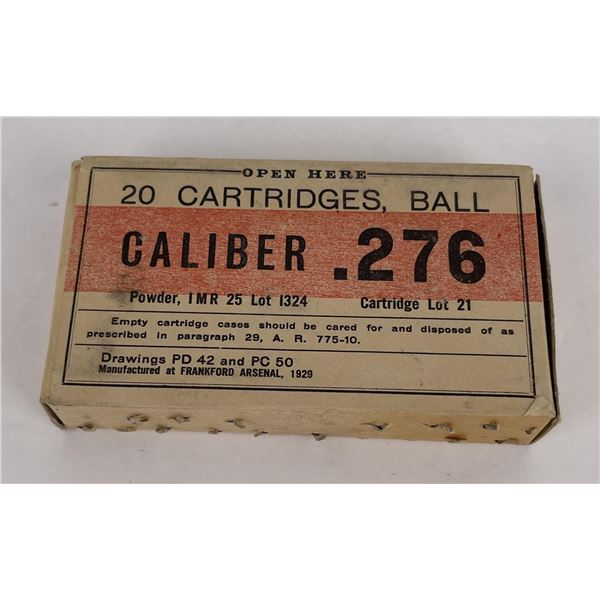 Frankford Arsenal 1929 .276 Ball Ammo