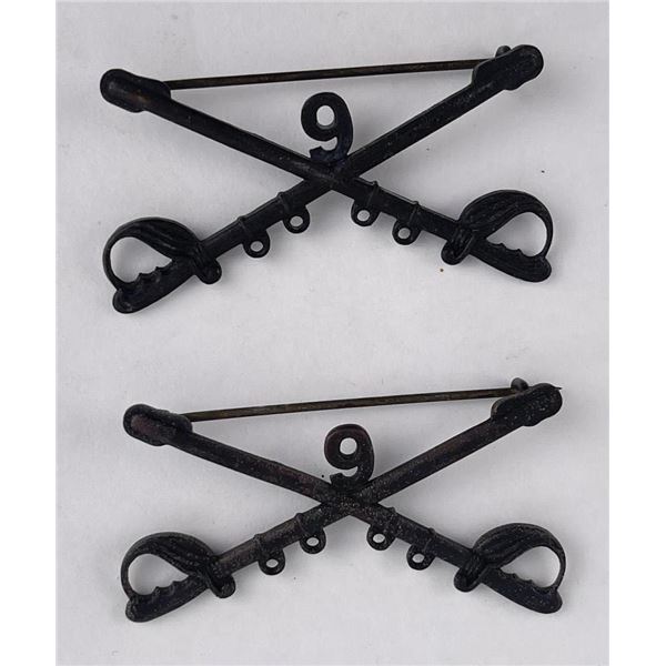 Indian Wars 9th Cavalry Hat Insignia Device Pins