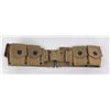Image 2 : WW1 WWI 9 Pocket Cavalry Cartridge Belt Dated 1918
