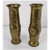 Image 3 : Pair of WWI WW1 6lb Navy Trench Art Shells