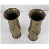 Image 4 : Pair of WWI WW1 6lb Navy Trench Art Shells