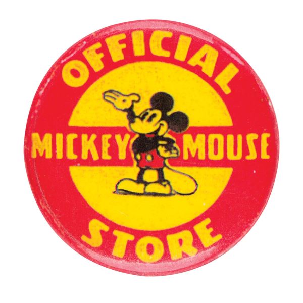 Official Mickey Mouse Store Button.
