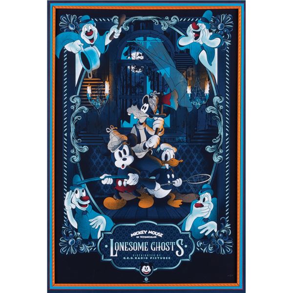 Mickey Mouse Lonesome Ghosts Poster.