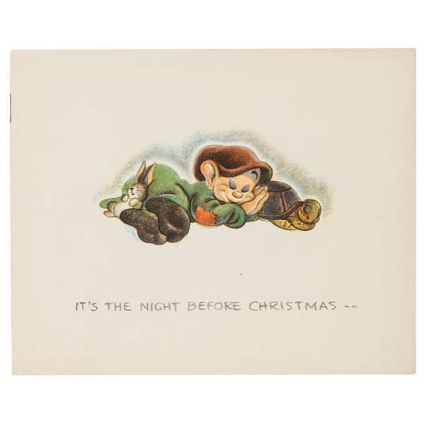 A Walt Disney Studios 1938 Christmas Card.