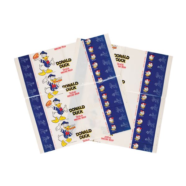 A Pair of Donald Duck Bread Wrappers.