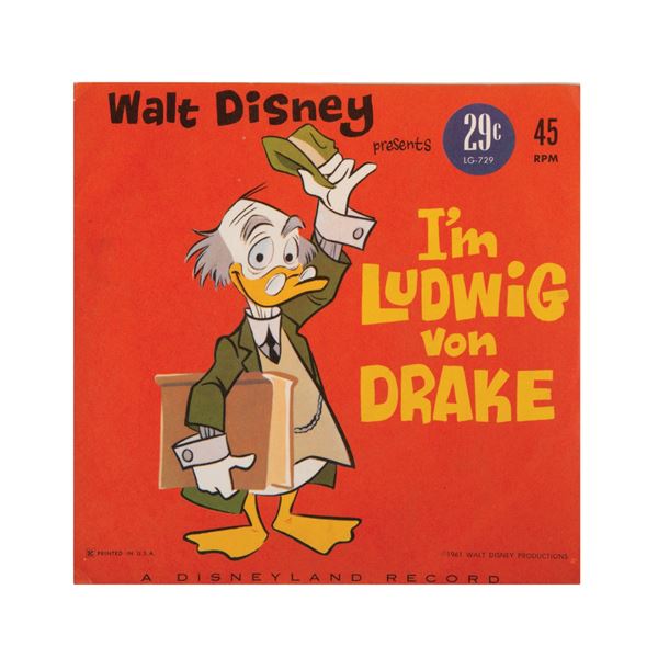 An "I'm Ludwig Von Drake" 45rpm Record.