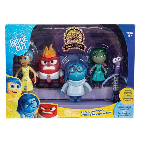 A Set of D23 Exclusive Riley's Emotions Toys.