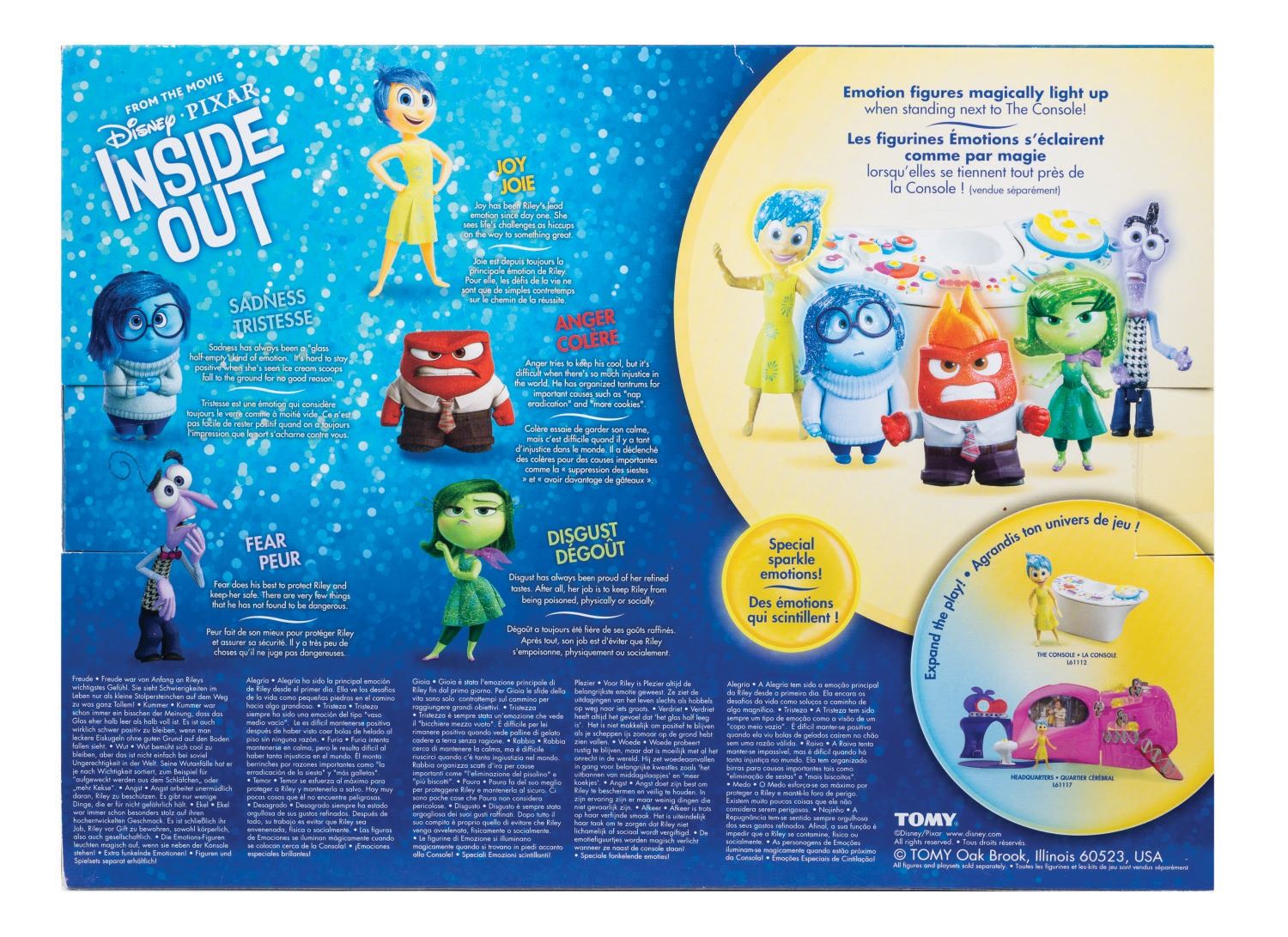 A Set of D23 Exclusive Riley's Emotions Toys.