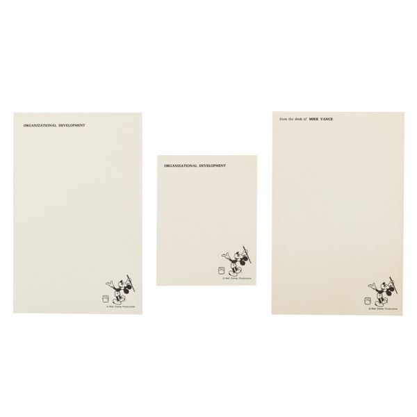 Walt Disney Studio Stationery Pads.