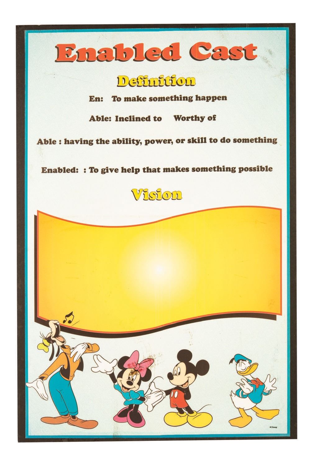 Cast Member Sign Disneyland Cast Member