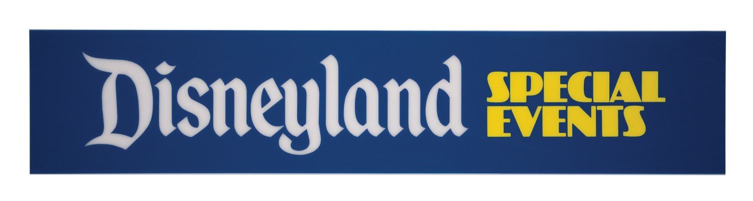 A Disneyland Special Events Kiosk Sign A disneyland special events kiosk sign