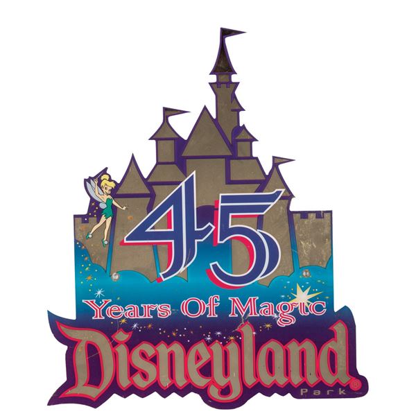 A Disneyland 45 Years of Magic Sign.