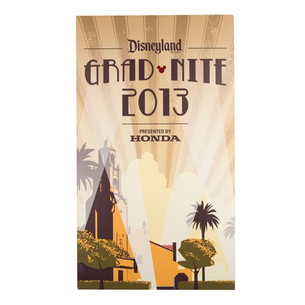 A Disneyland Grad Nite 2013 Sign.