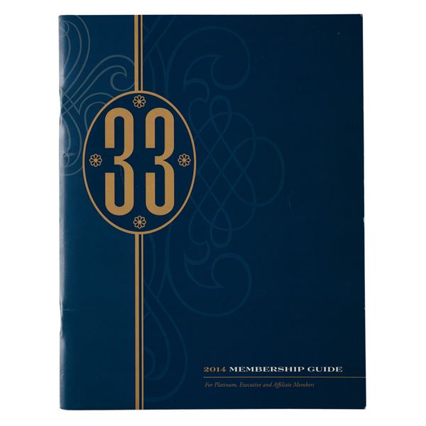 A Club 33 Membership Guide.