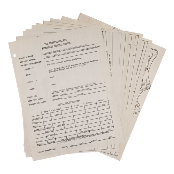 Haunted Mansion Project Budget Summary.