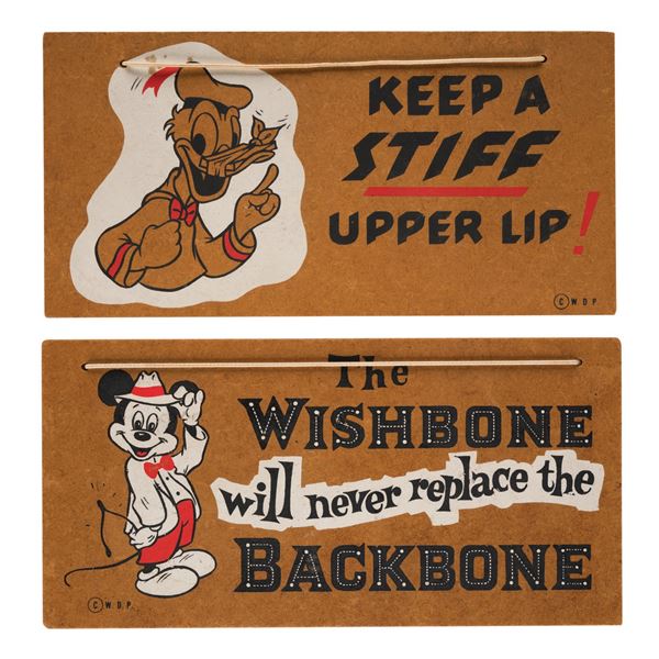 A Pair of Art Corner Souvenir Signs.