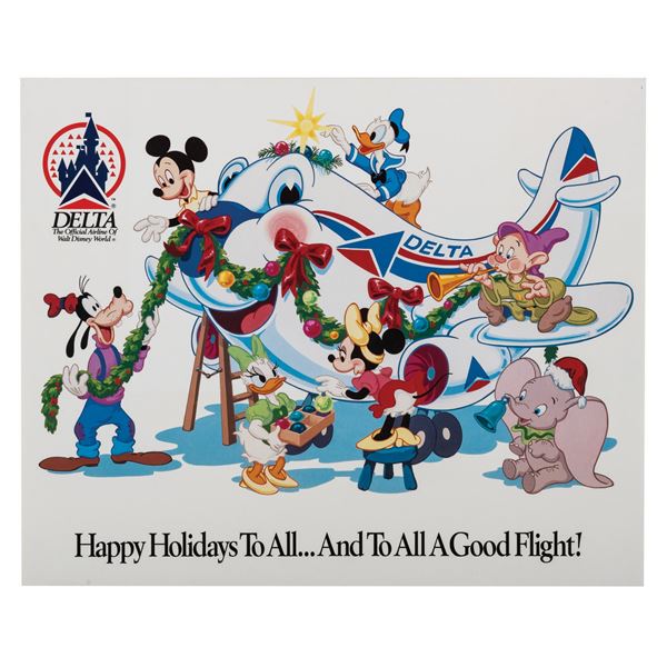 A Delta-Disney Holiday Flight Poster.