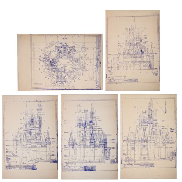 Collection of  Cinderella Castle Blueprints.