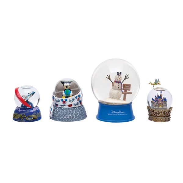 A Collection of Disney  Park Snow Globes.
