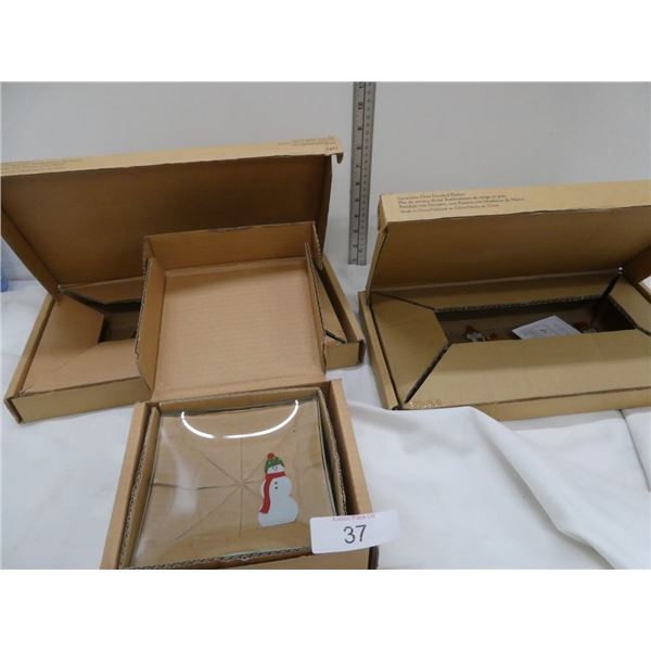 Snowmen appetizer plates (set of 4) &