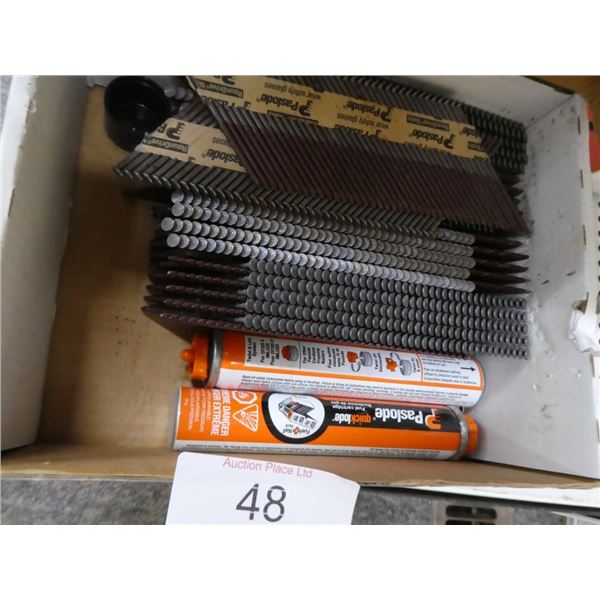 Paslode 3 orange fuel cell & 3000 nails