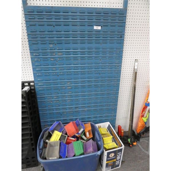 wall organizer w/ bins for screws/nails/etc