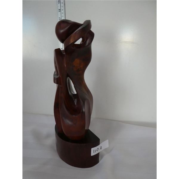 signed wooden art decor